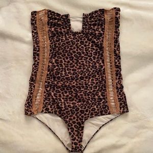 Cheetah acacia onesie